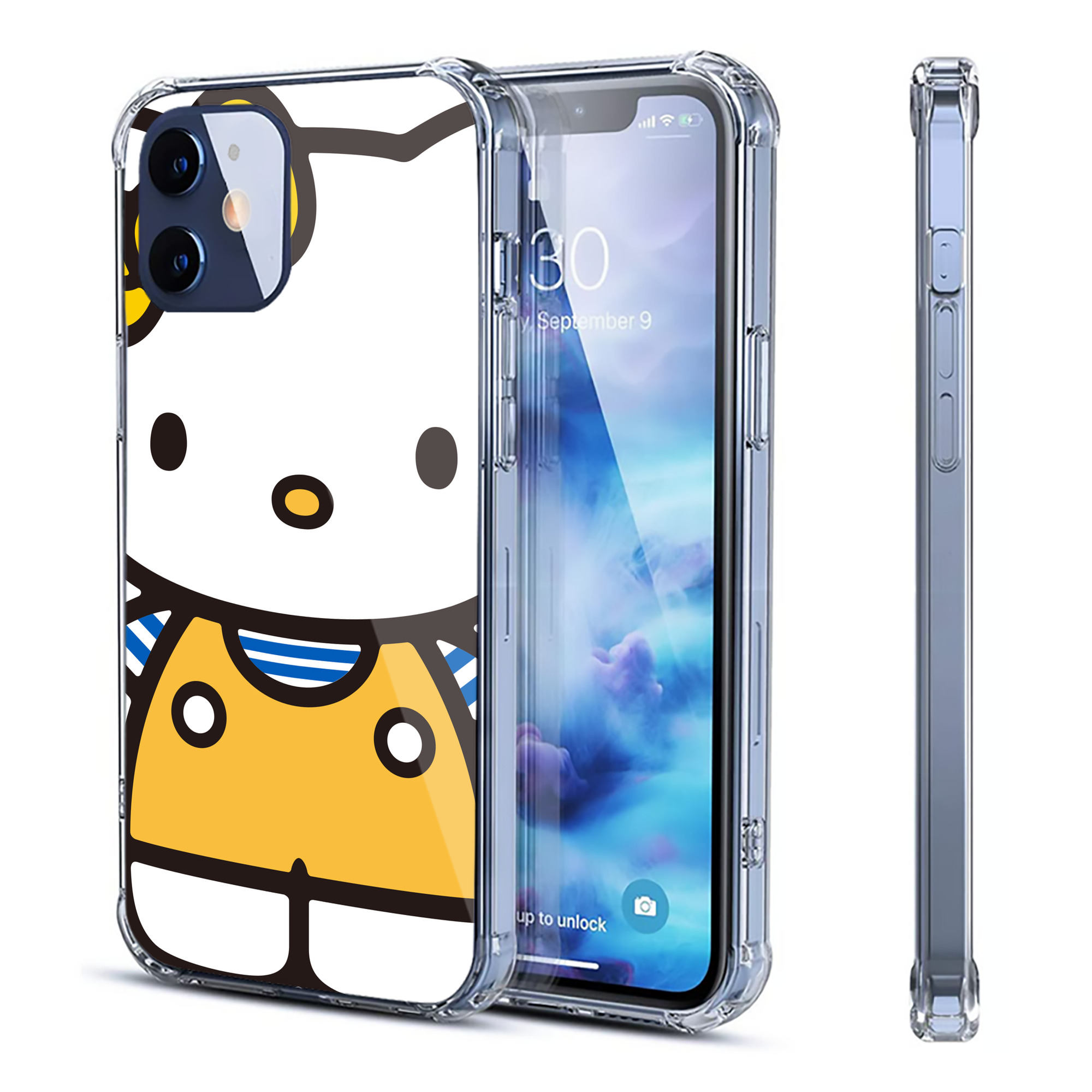 （画像用） Hello Kitty ハローキティ 【iPhone 12シリーズ対応】透明スマホケース（クリアソフトケース）